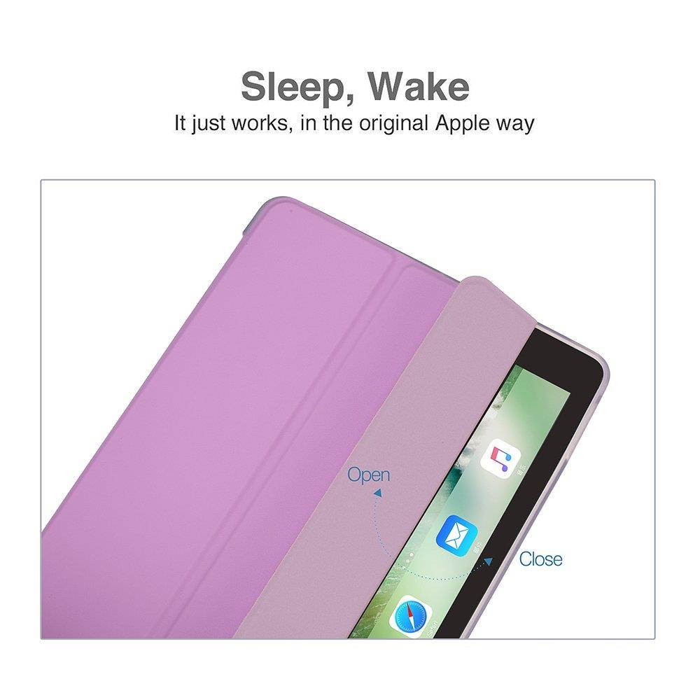 Ruban Case for iPad Pro 9.7 inch 2016 - Slim Lightweight Protective Smart Shell Anti-Scratch Non-Slip Flexible Soft TPU Back Cover Stand [Auto Sleep/Wake], Purple