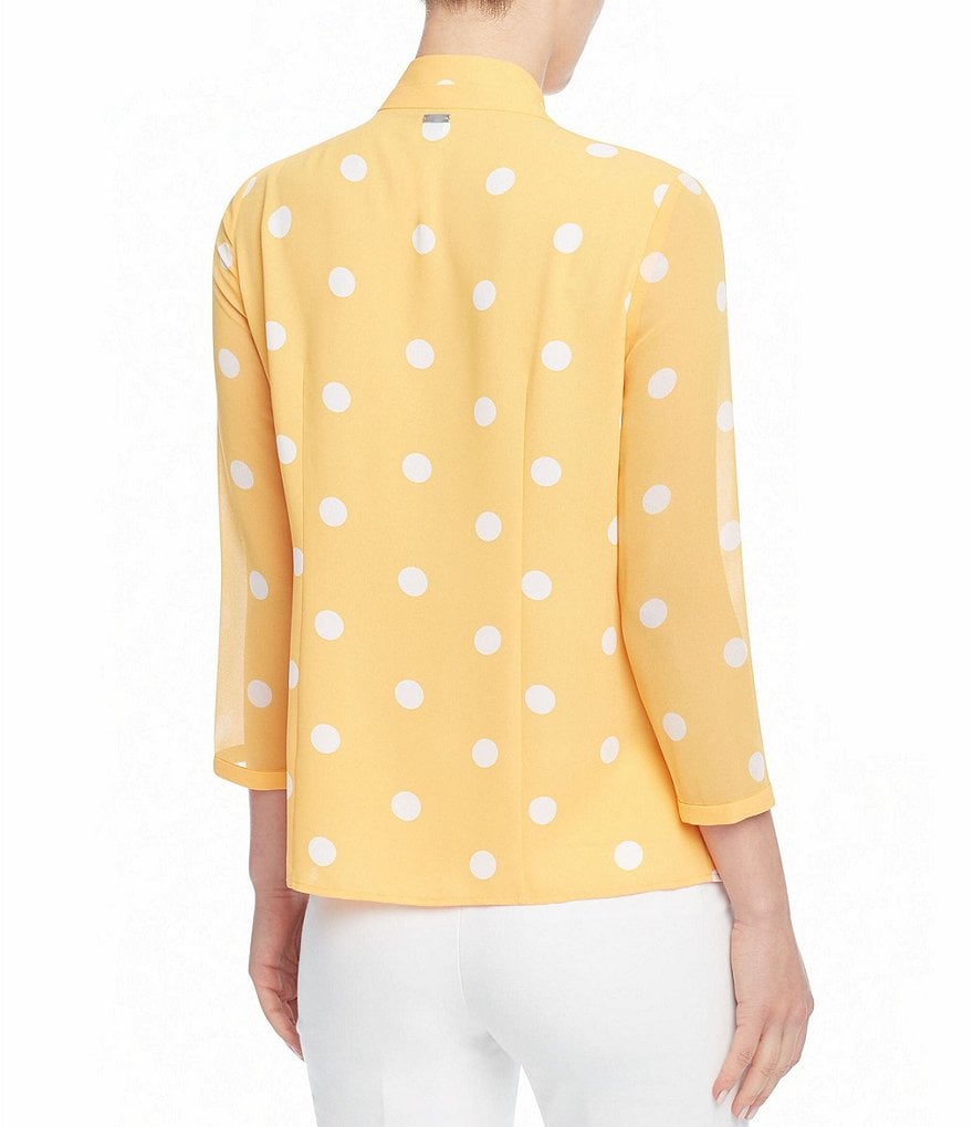 Tahari ASL Charmeuse Solid Blouse