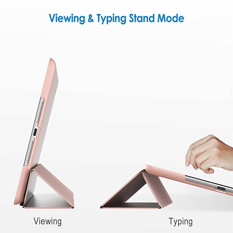 Case for iPad (9.7-Inch, 2018/2017 Model, 6th/5th Generation), Smart Cover Auto Wake/Sleep, Rose Gold