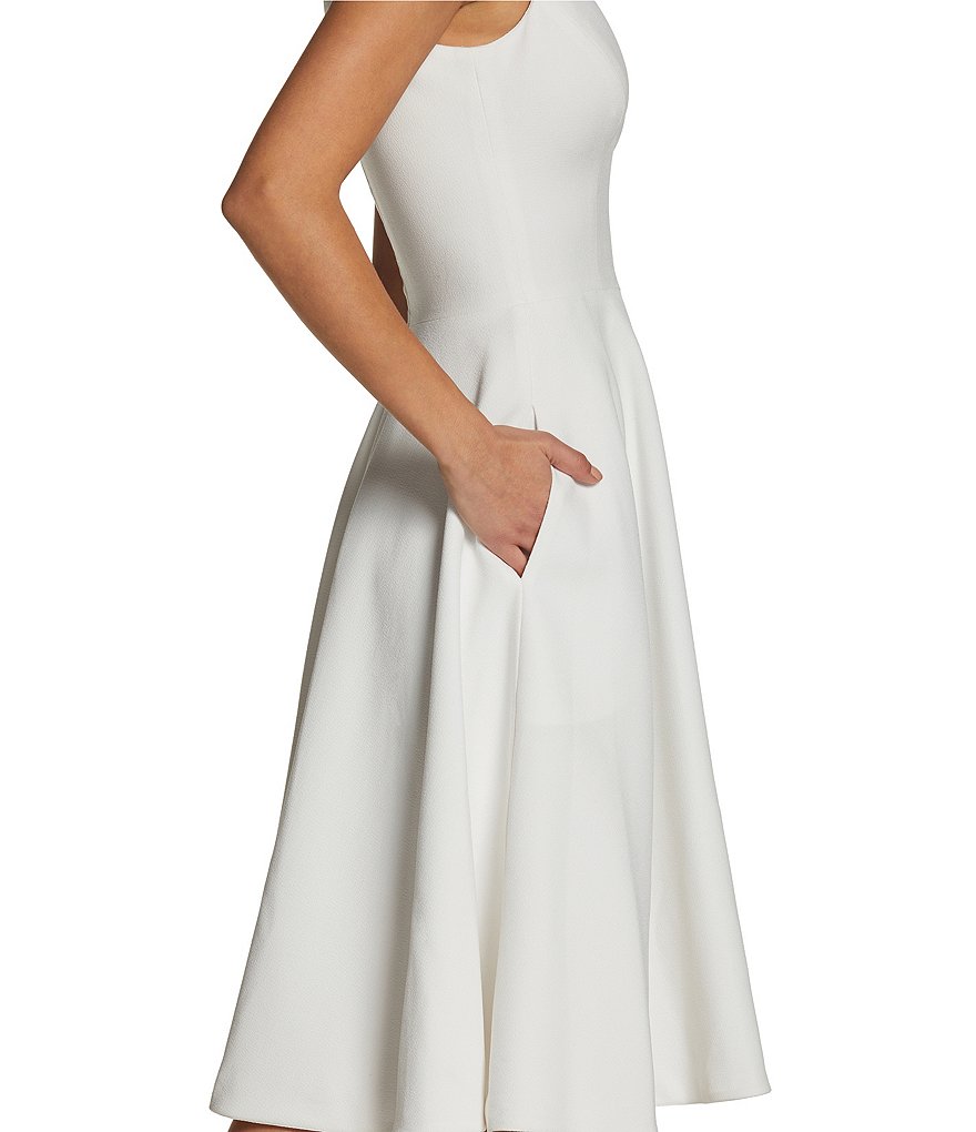 Dress the Population Catalina Crepe V-Neck Sleeveless A-Line Dress