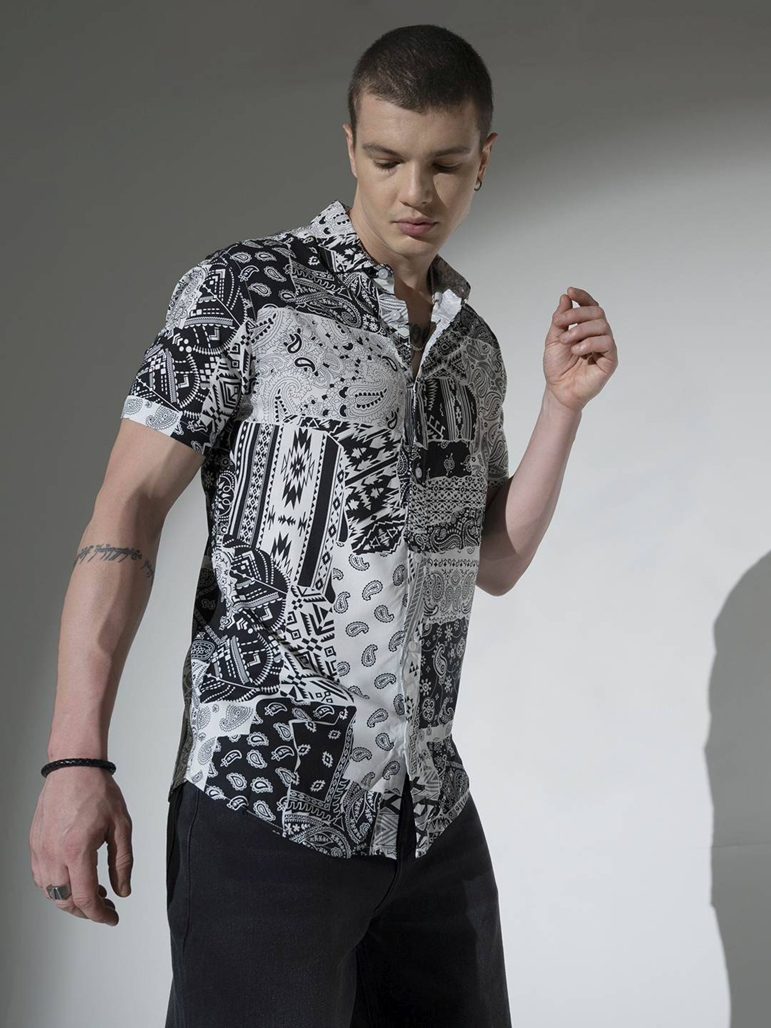 Hubberholme Multicolored Boxy Fit Printed Shirt