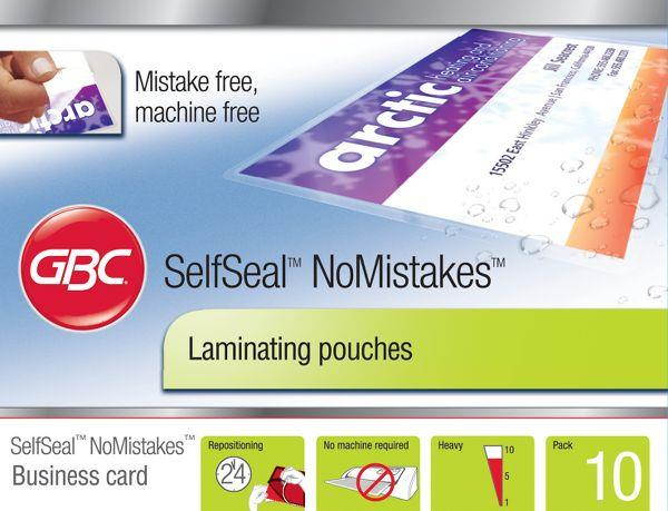 Acco Laminating Pouch Bus Card Size 2-3/10"x3-15/16" 10/PK CL 3747223