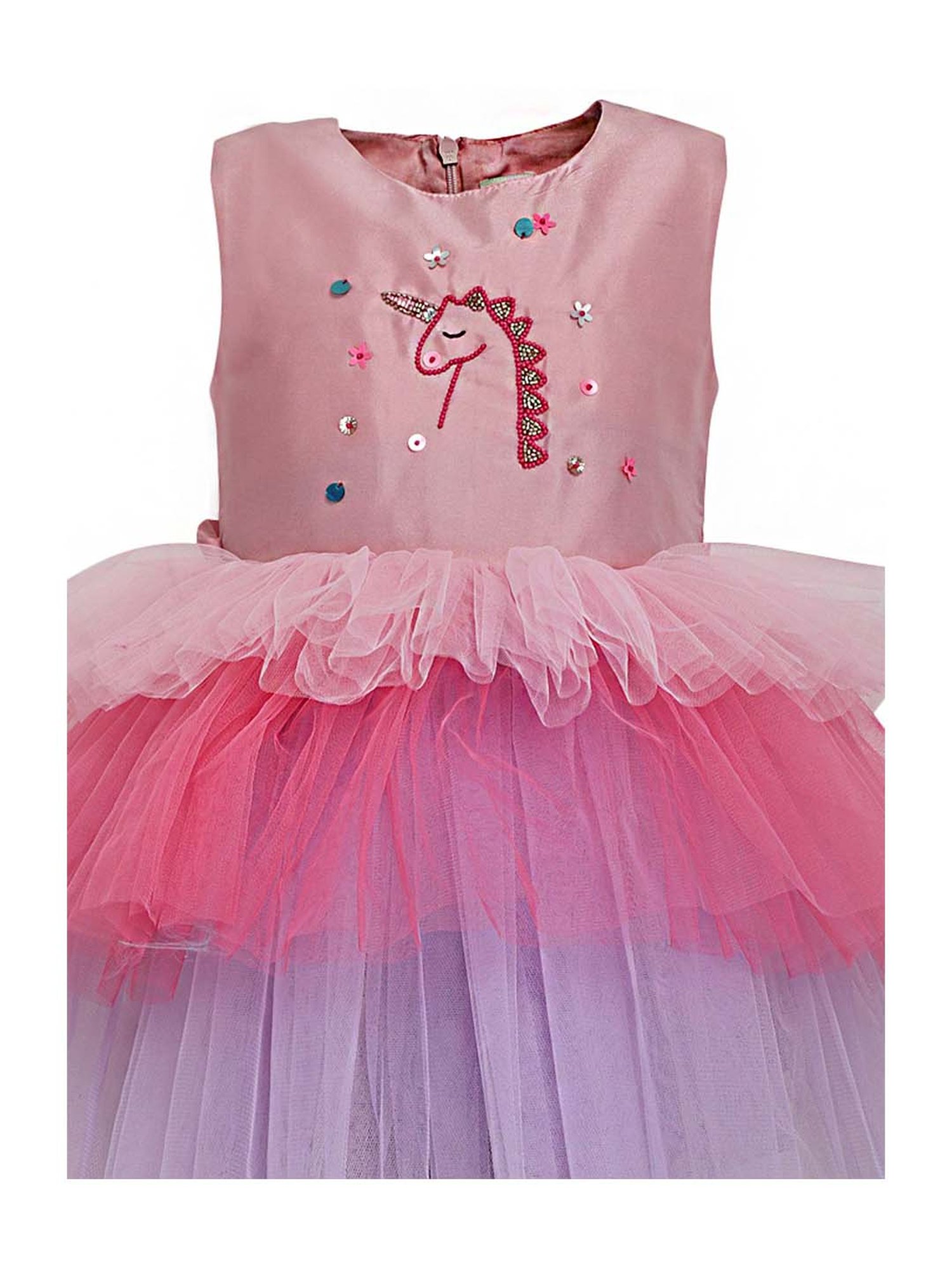 A Little Fable Kids Multicolor Embellished Dress
