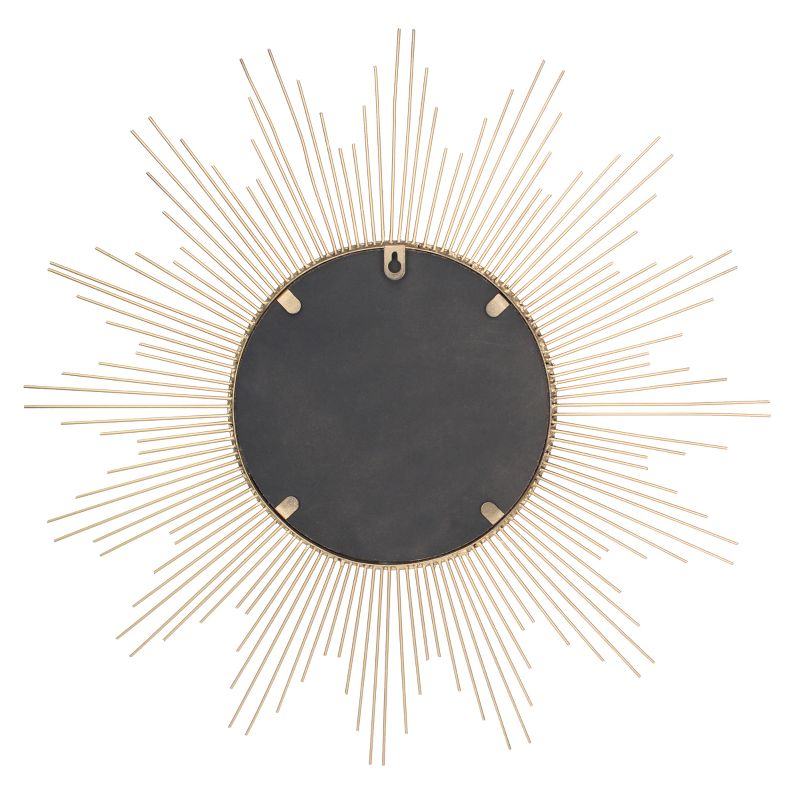 23" Metal Sunburst Wall Mirror Gold - Stonebriar Collection