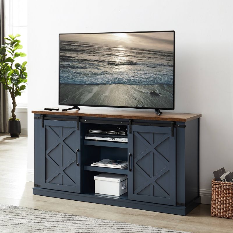 58" TV Stand for TVs up to 65" Navy - Home Essentials
