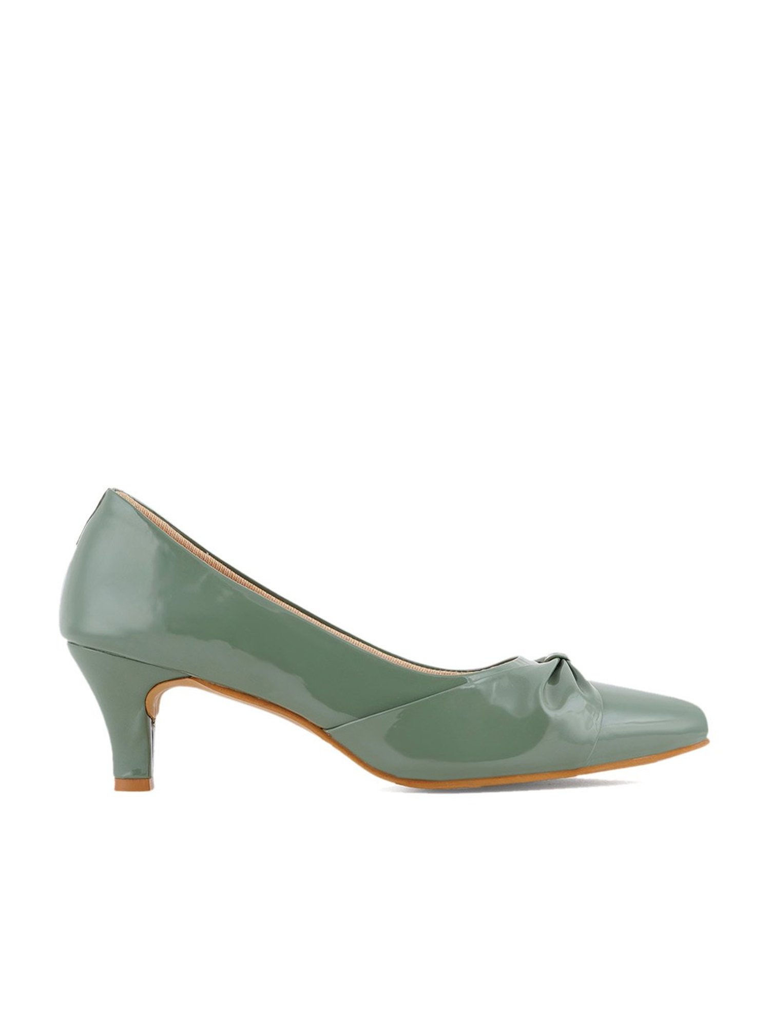 Scentra Women's SPAIN Green Casual Pumps