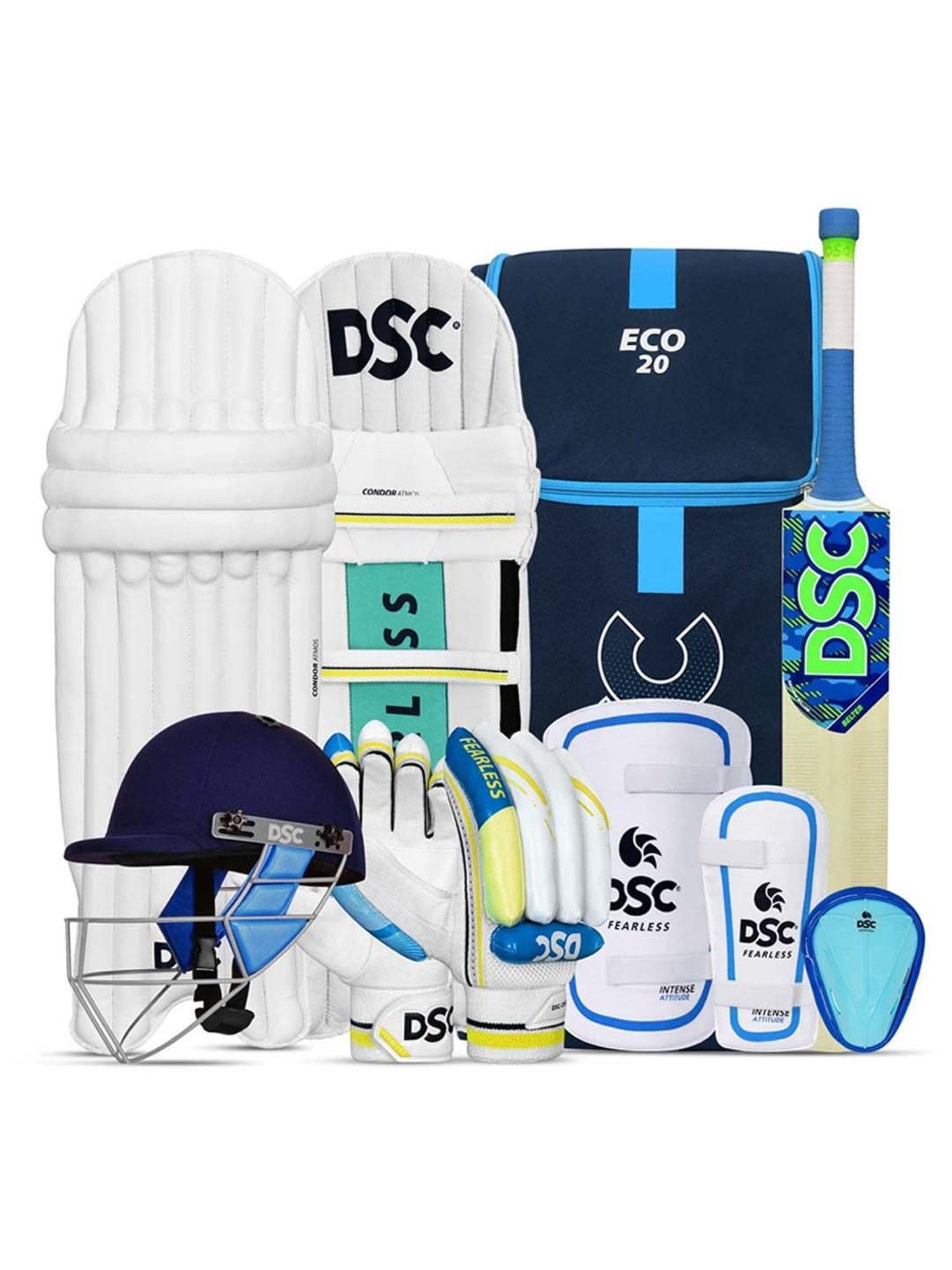 DSC Belter Kashmir Willow Cricket Kit With Helmet Size - Mens
