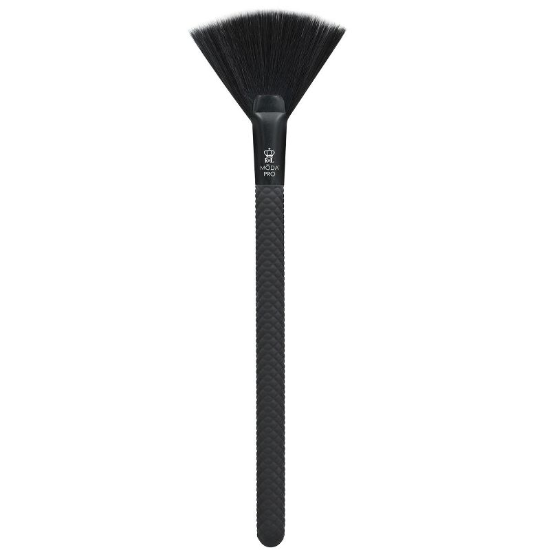 MODA Brush Pro 13pc Full Face Black Makeup Brush Set with  Wrap, Includes - Highlighter, Buffer, Shade, and Crease Brushes