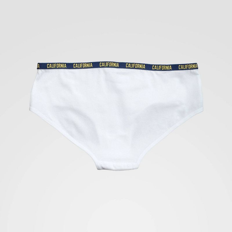 NCAA California Golden Bears Boyshorts with Logo Elastic Trim - White S