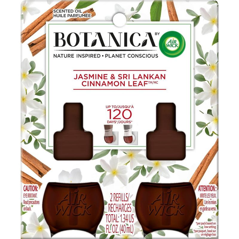 Air Wick Scented Oil Air Freshener Jasmine and Sri Lankan Cinnamon Leaf Twin Refill - 2ct/1.34 fl oz