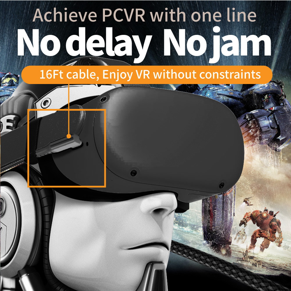 10FT(3m) Oculus Quest 2 VR headset Link Cable USB to Type-C Cable
