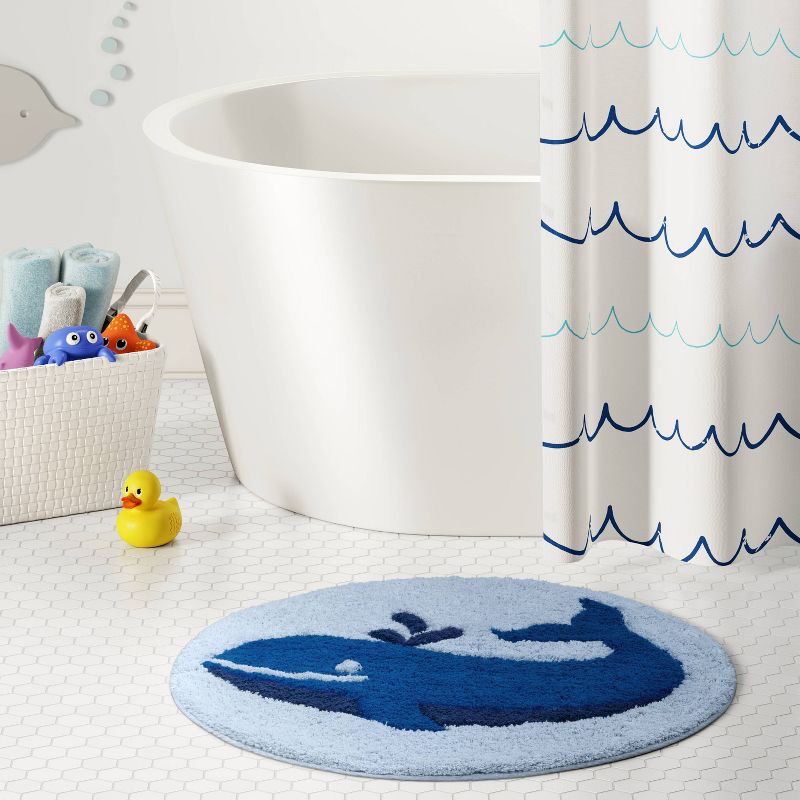Shark Bath Mat Blue - Pillowfort™