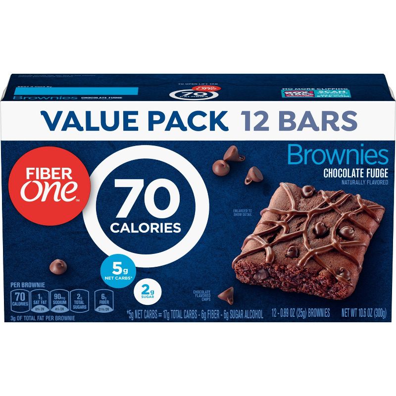 Fiber One Chocolate Fudge Brownies - 10.6oz - 12ct