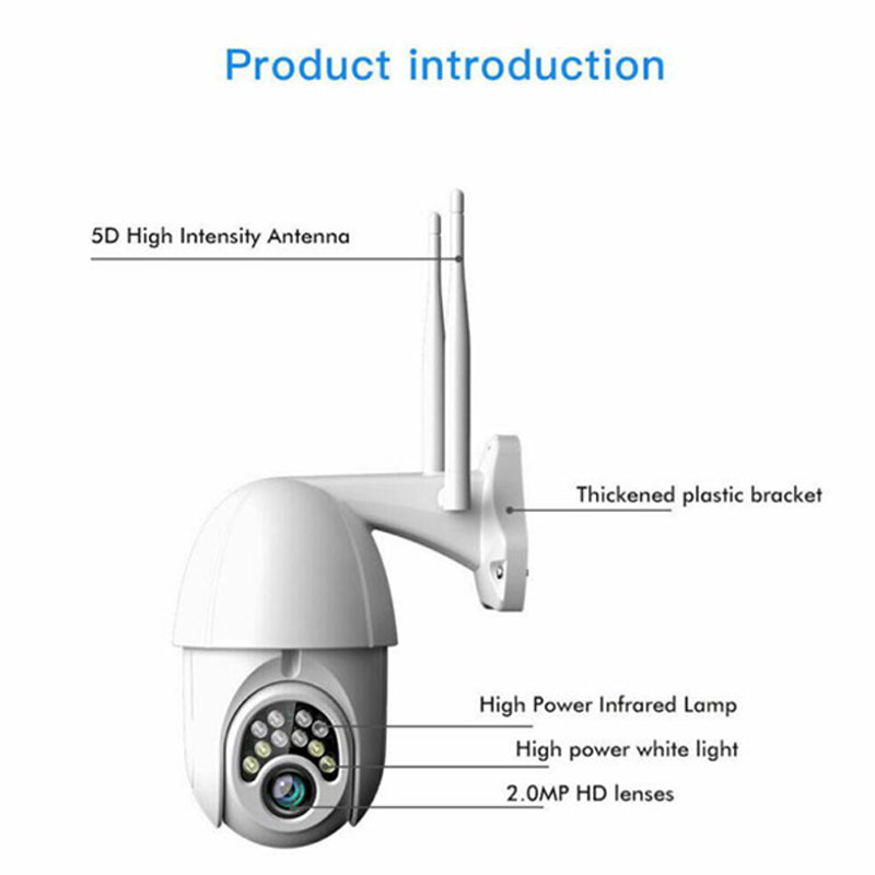 Ochine 360-degree Smart Practical Wireless WiFi Connection Outdoor Waterproof 1080p Dome Camera
