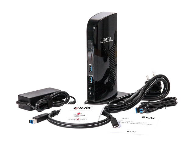 Club3D Black CSV-1460 USB 3.0 Dual Display 4K60Hz Docking Station