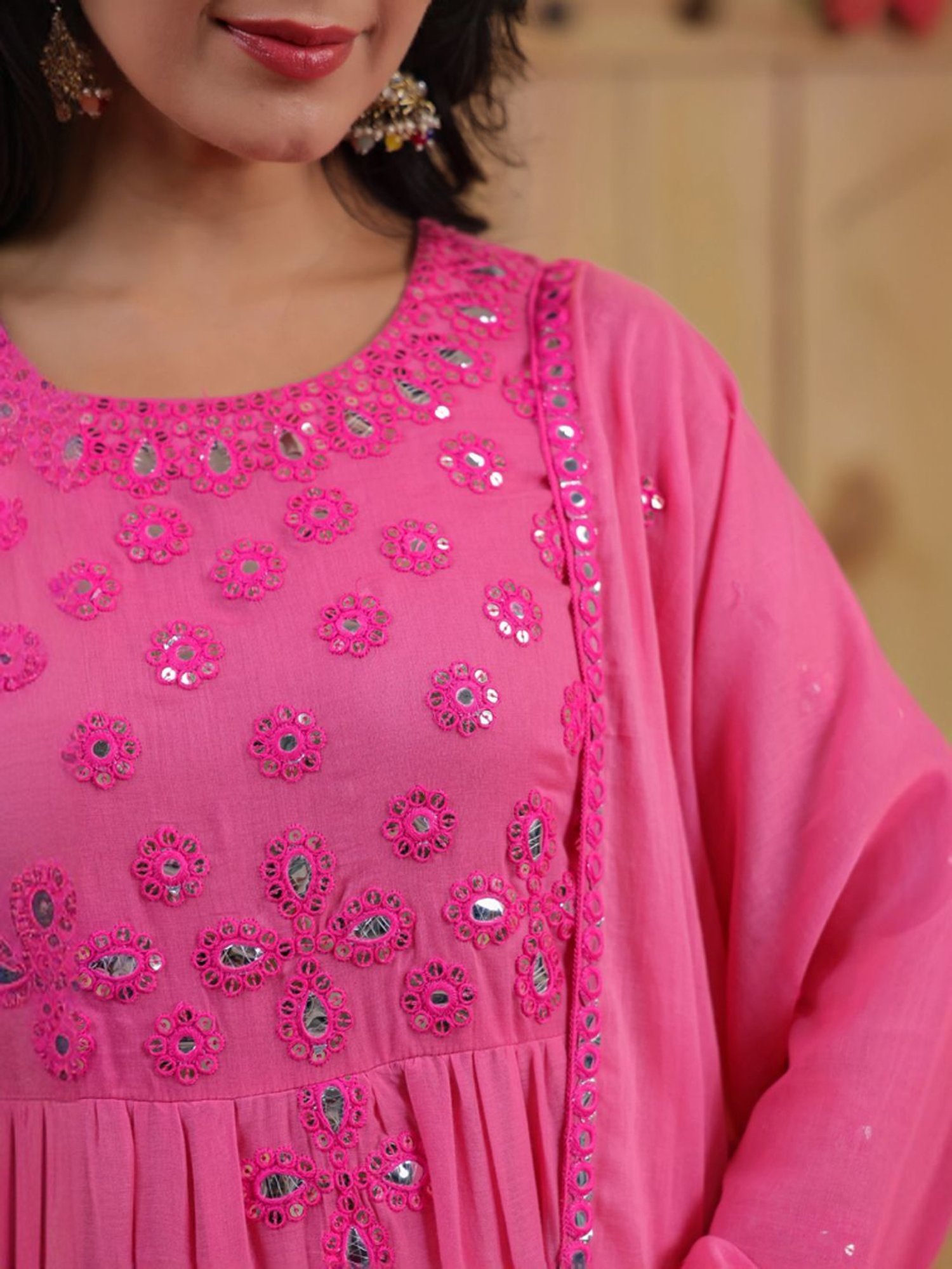 URBAN MYSTIC Black Rayon Embroidered Kurta & Sharara Set