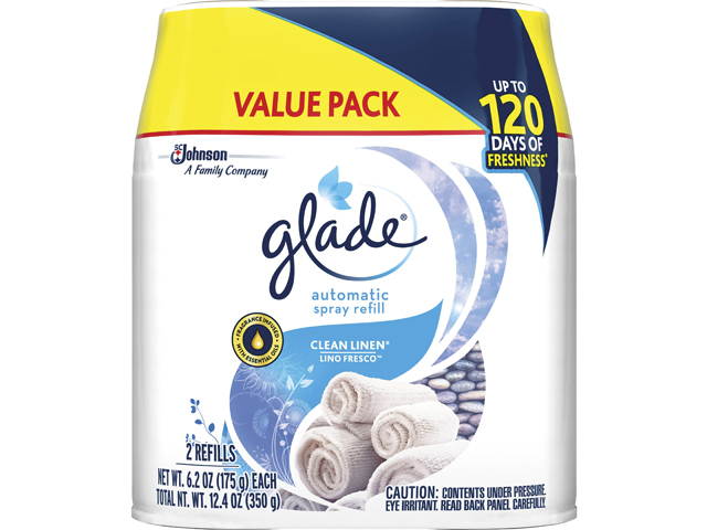 Glade 310909CT Automatic Spray Refill Value Pack - Spray - 12.4 fl oz (0.4 quart) - Clean Linen