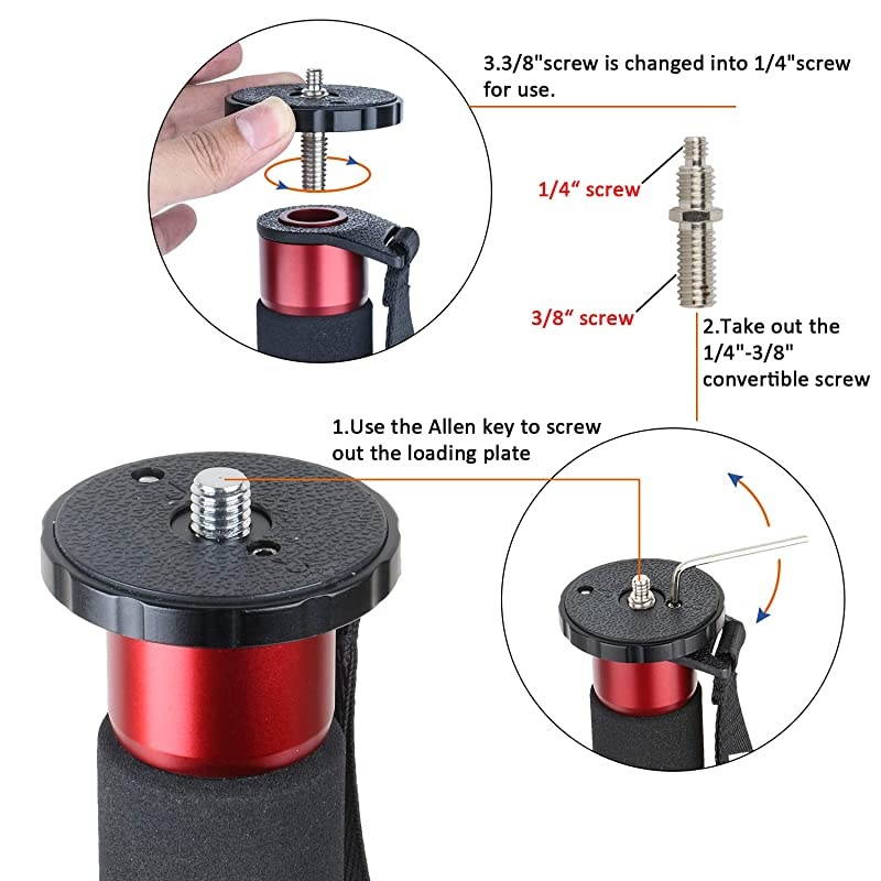 C325 Carbon Fiber 58 Inch Camera Monopod Professional Telescopic Monopods Compatibility DSLR Cameras