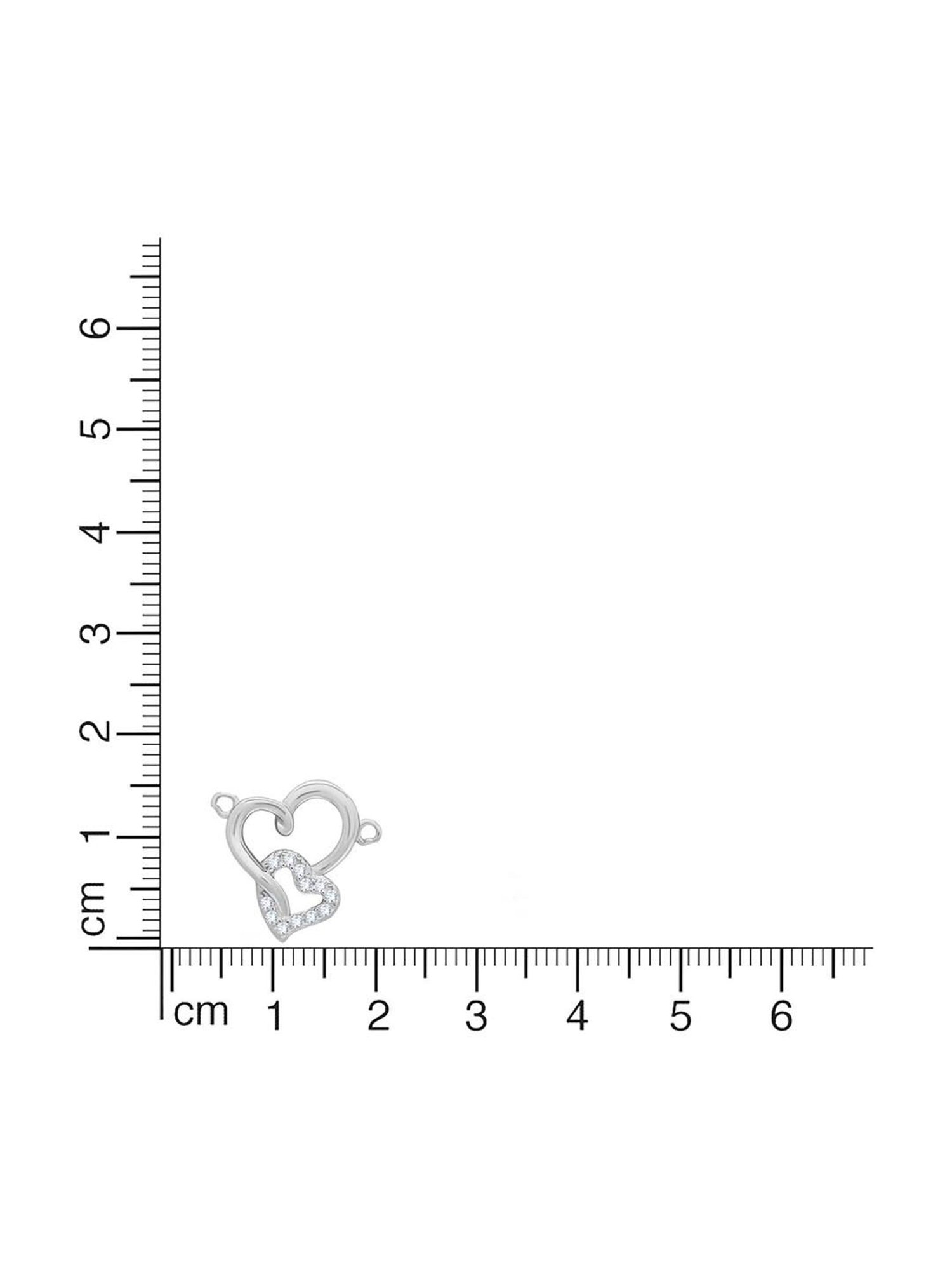 Anayra 92.5 Sterling Silver Heart Pendant with Chain for Women