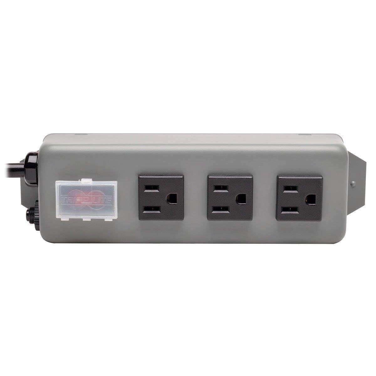 Tripp Lite Waber 3 Outlet Industrial Power Strip, 9' Cord, Metal (3SP9)