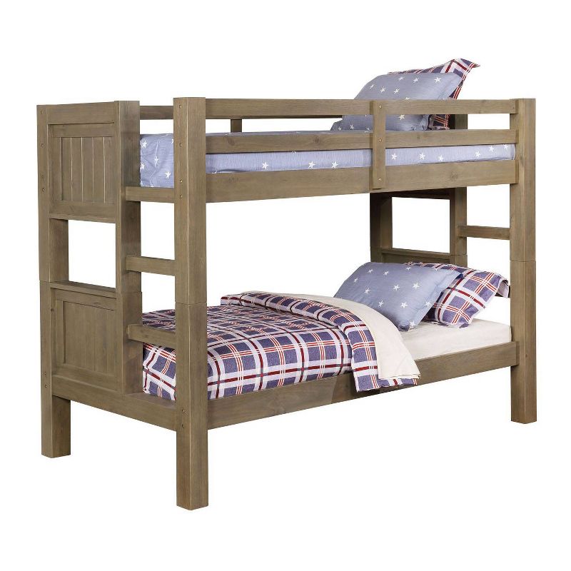 Twin Over Twin Koper Bunk Bed Wire Brushed Gray - ioHOMES