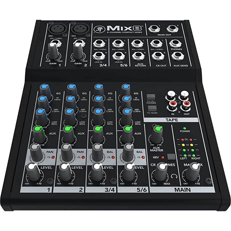 Mix Series, 8-Channel Compact Mixer with Studio-Level Audio Quality (Mix8)