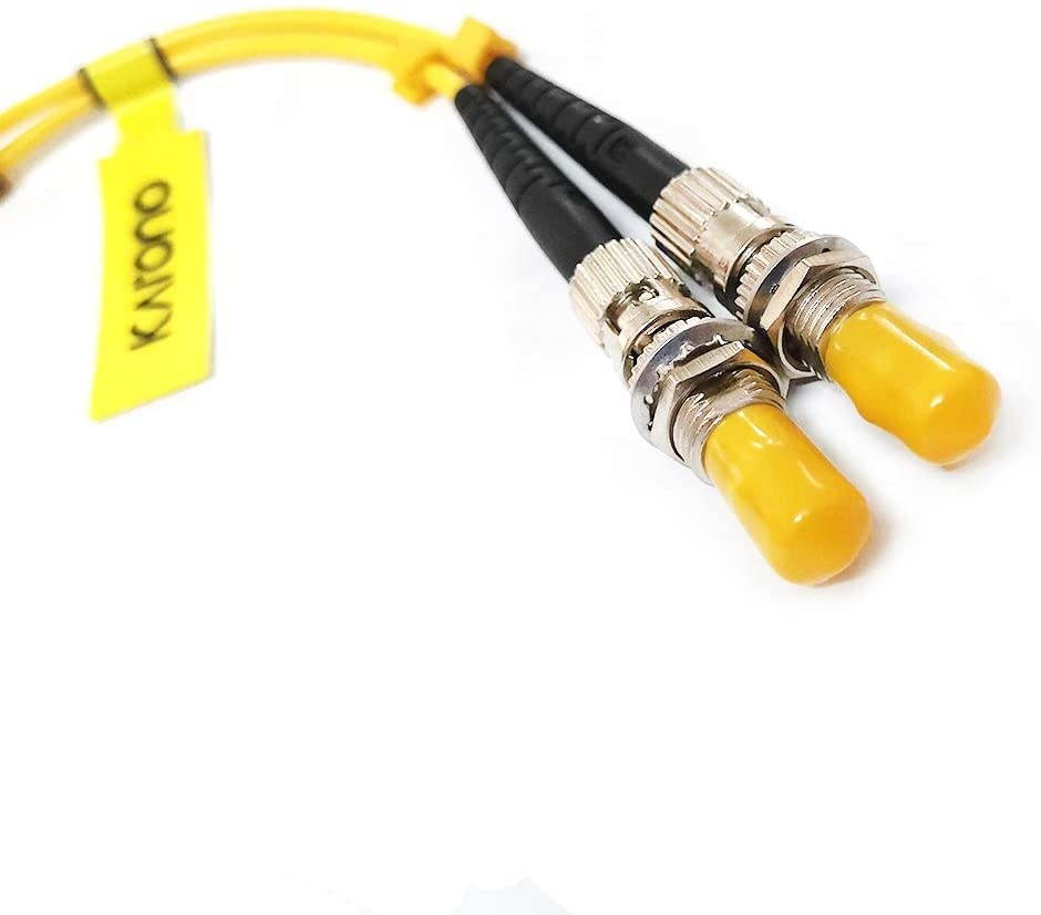 Karono LC to ST Singlemode 9/125 Duplex Fiber Optic Adapter CableHybrid Connector Coupler Converter Dongle Male to Female Mutual On-line Transfer Adapter - 1ft.