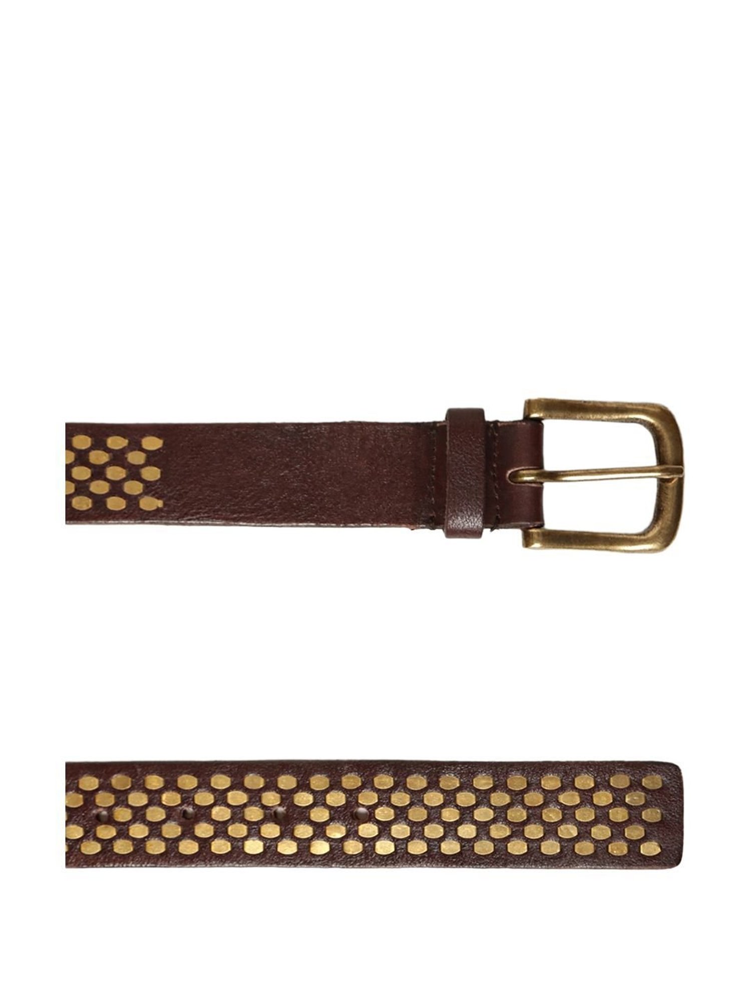 Art N Vintage Brown Leather Waist Belt For Women