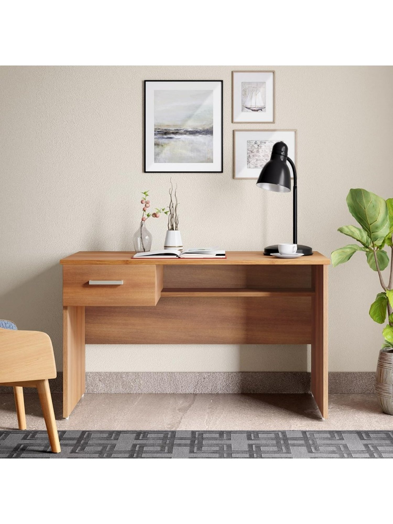 Godrej Interio Adria Brown Engineered Wood Workdesk