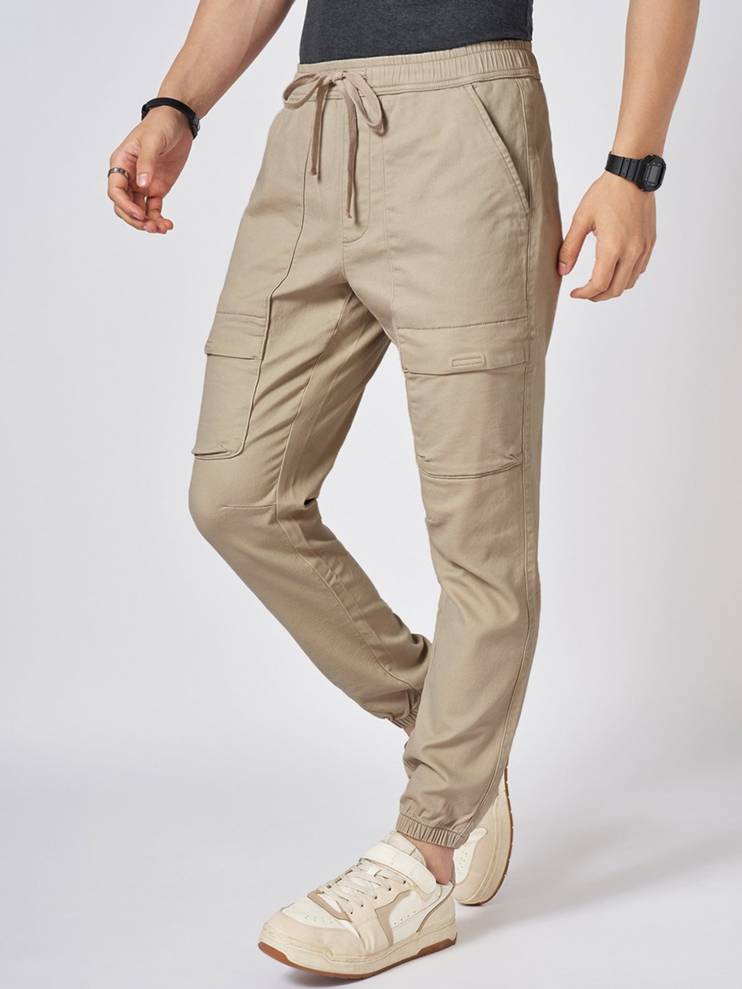 Basics Green Jogger Track Pant
