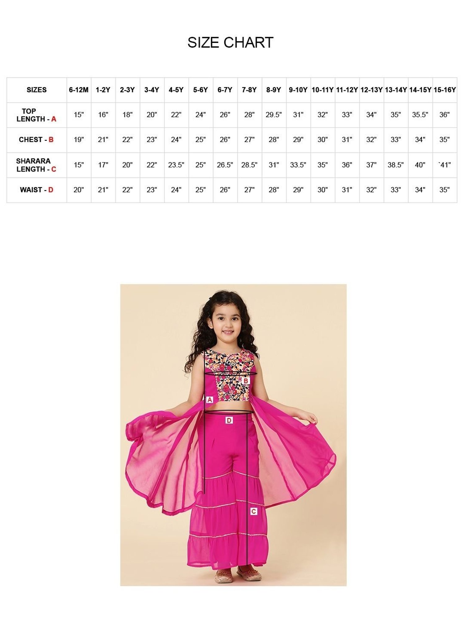 A.T.U.N. Kids Orange & Yellow Embroidered Kurta Set