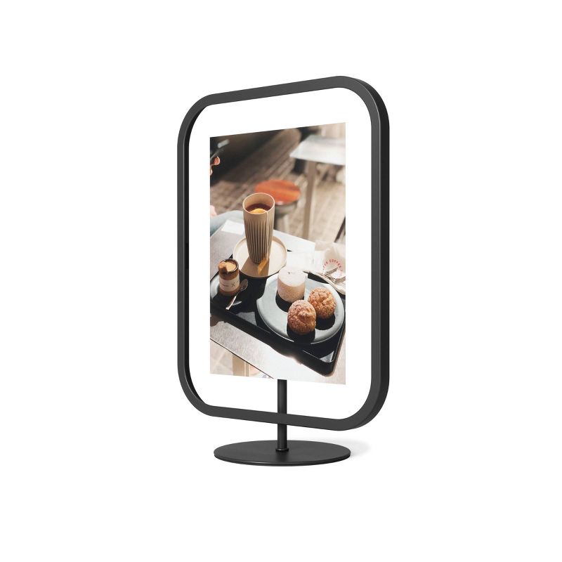 5" x 7" Infinity Sqround Single Photo Display Frame Black - Umbra