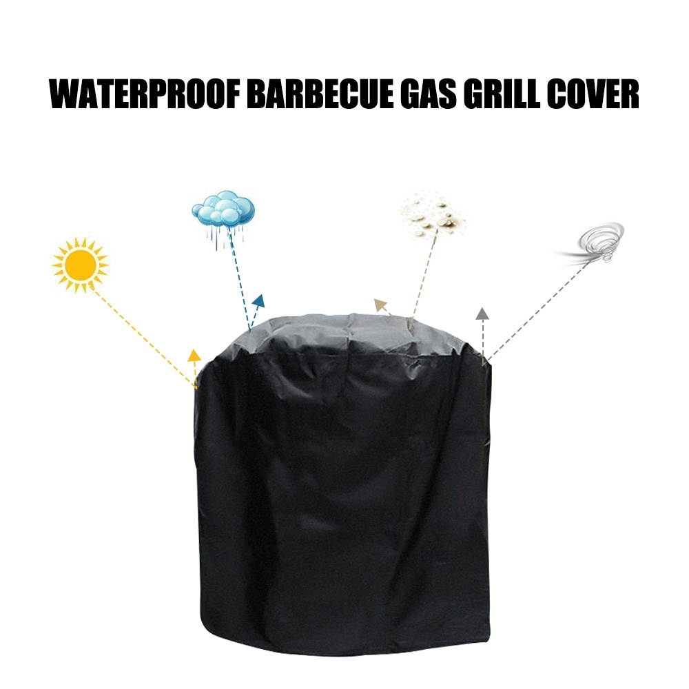 BBQ Grill Cover Barbecue Gas Grill Cover 210D Waterproof Heavy Duty Rip Resistant Dust-Proof Charcoal Electric Grill Cover