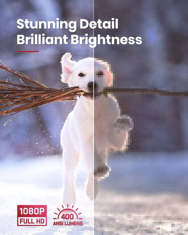 Anker Nebula Solar FHD 1080p Projector, Dolby Digital Plus, 2x3W Speaker, Android TV, Built-in Stand, Autofocus, Keystone Correction, Digital Zoom, Screen Mirroring for Phones