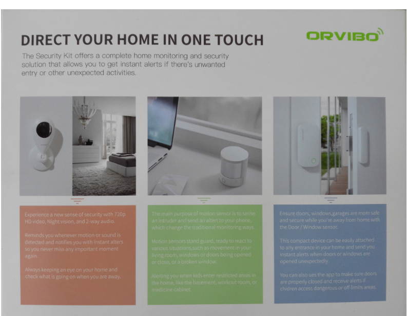 Smart Home Wifi Security System Alarm Set Burglar Alarm Mini Hub IP camera Motion Sensor Door/Window Sensor Smart Camera for Home Doors and Windows