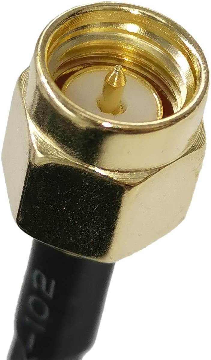 SUNTRADE Black SMA Male to Female WiFi Antenna Connector Extension Cable (33ft)