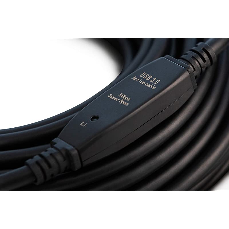 50 Feet Active USB Extension Cable 30 Male to Female with 2 Extension chipsets Signal Booster Active ExtensionRepeater Cord 15 Meters 50 Feet AC Power Supply Included