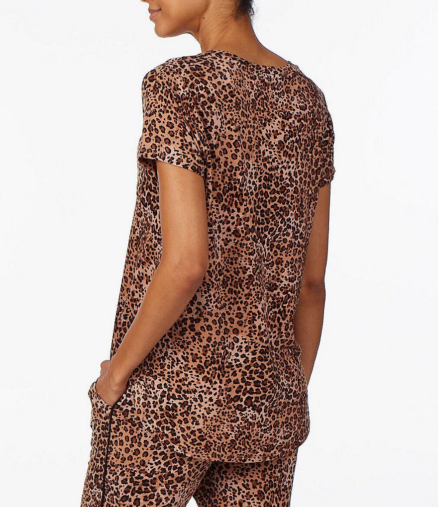 iRelax Animal Print French Terry Coordinating Sleep Top