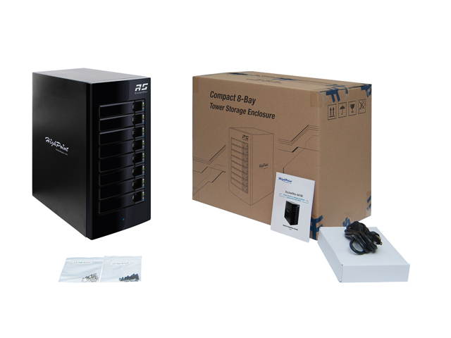 HighPoint RocketStor 6418S 8-Bay 6 Gb/s SAS / SATA Storage Tower Enclosure