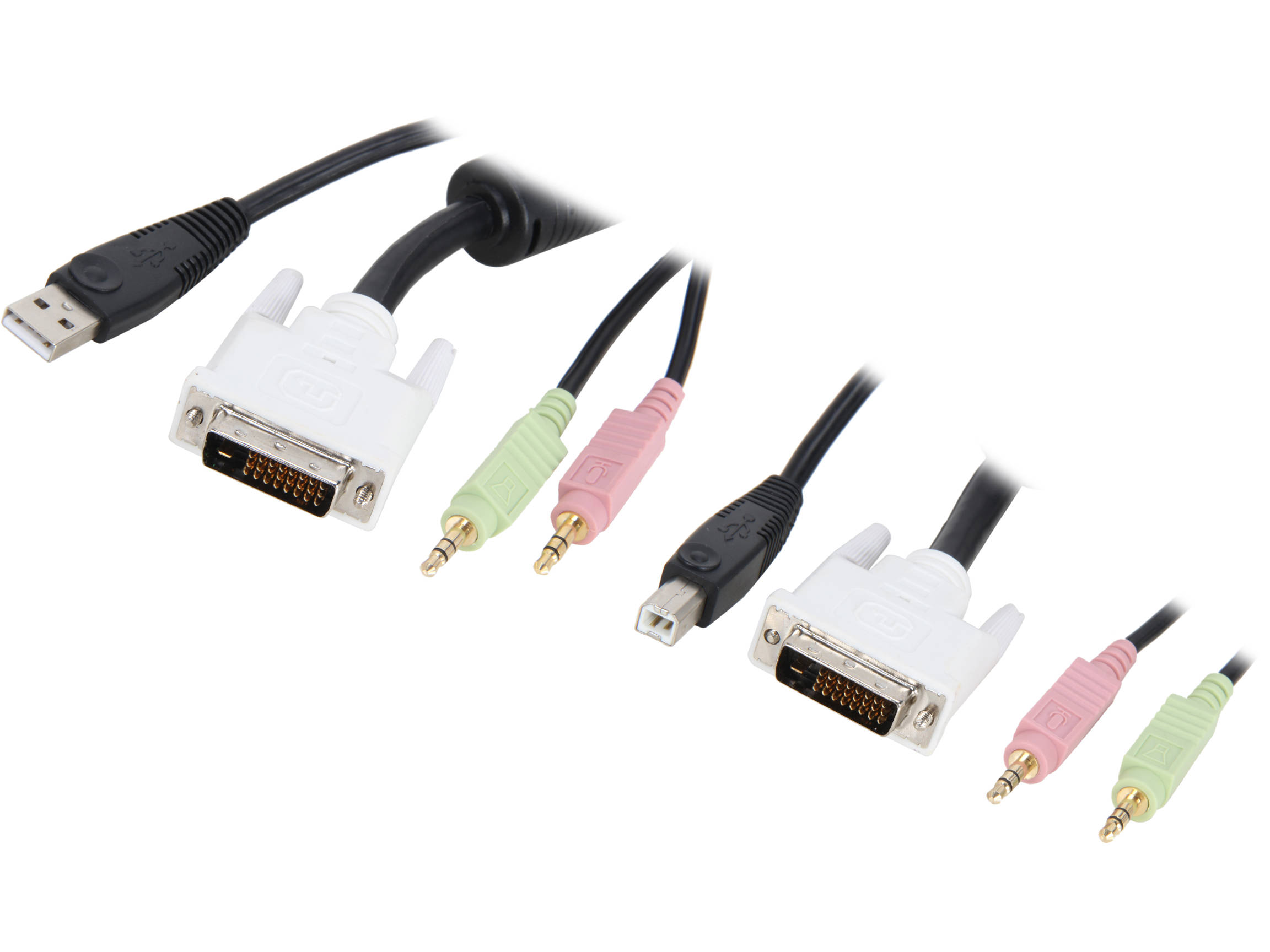 StarTech.com 6 ft. KVM Cable for DVI and USB KVM Switches with Audio & Microphone