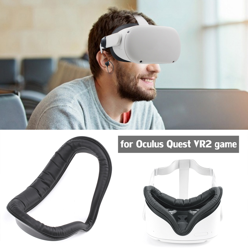PU Face Cover Case Replacement For Oculus Quest 2 Eye Mask Pad Light Blocking Cushion Cover For Oculus 2 VR Glasses Accessories