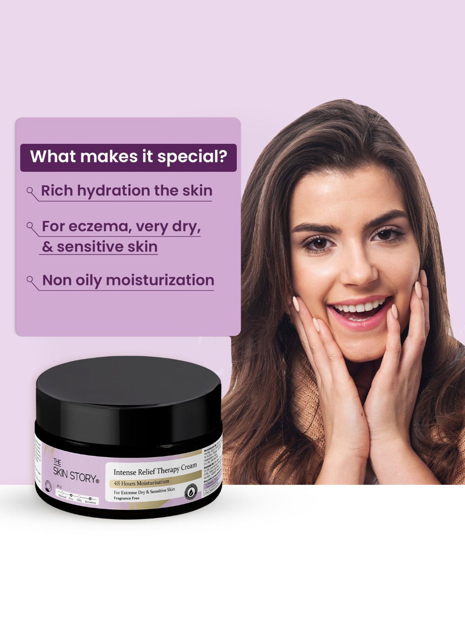 The Skin Story Intense Relief Therapy Cream for Extreme Dry & Sensitive Skin - 45 gm