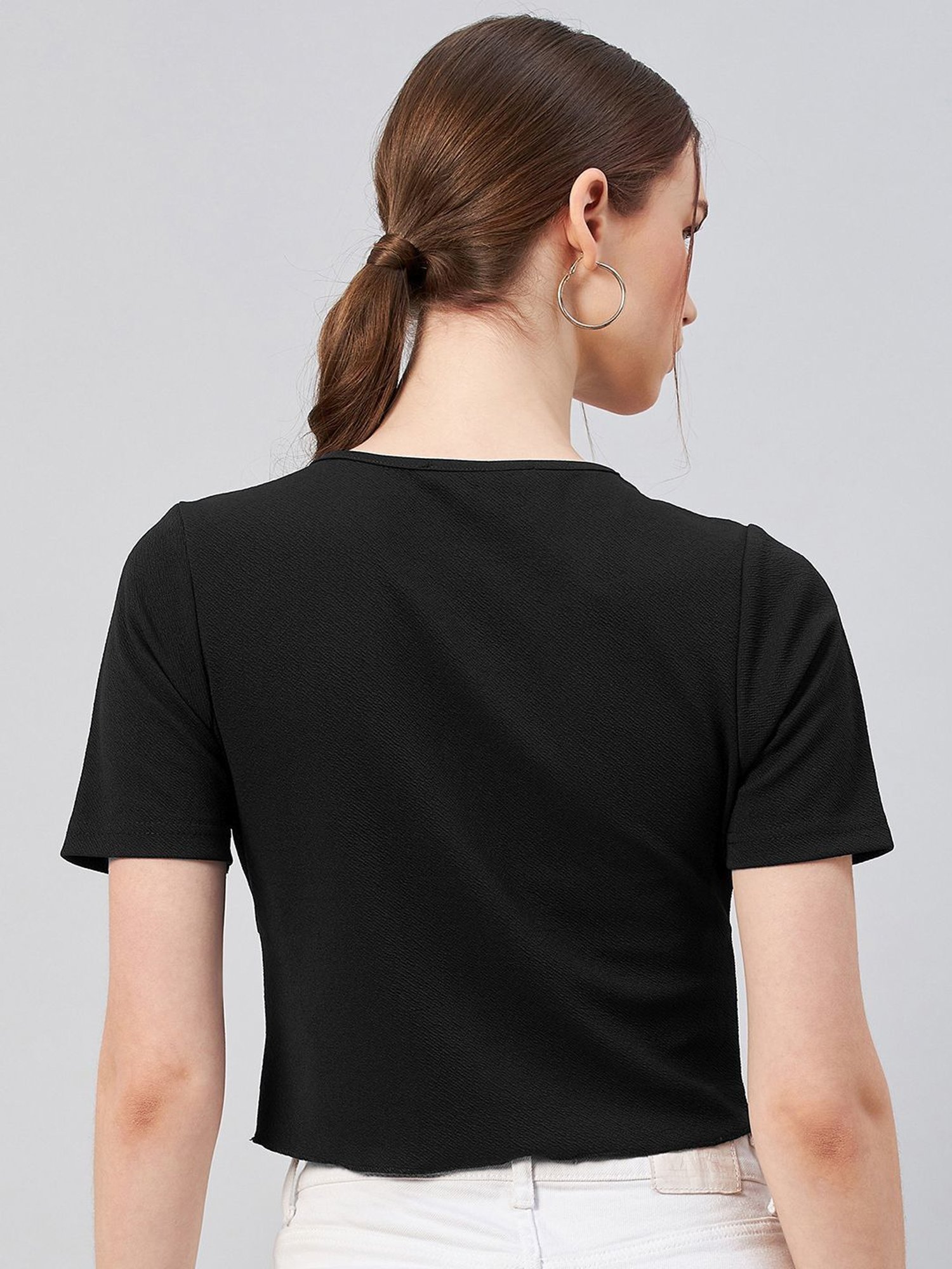 Rare Black V Neck Top