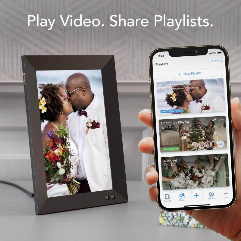 Nixplay 10.1 inch Smart Digital Picture frame - Share Photos via Email or App