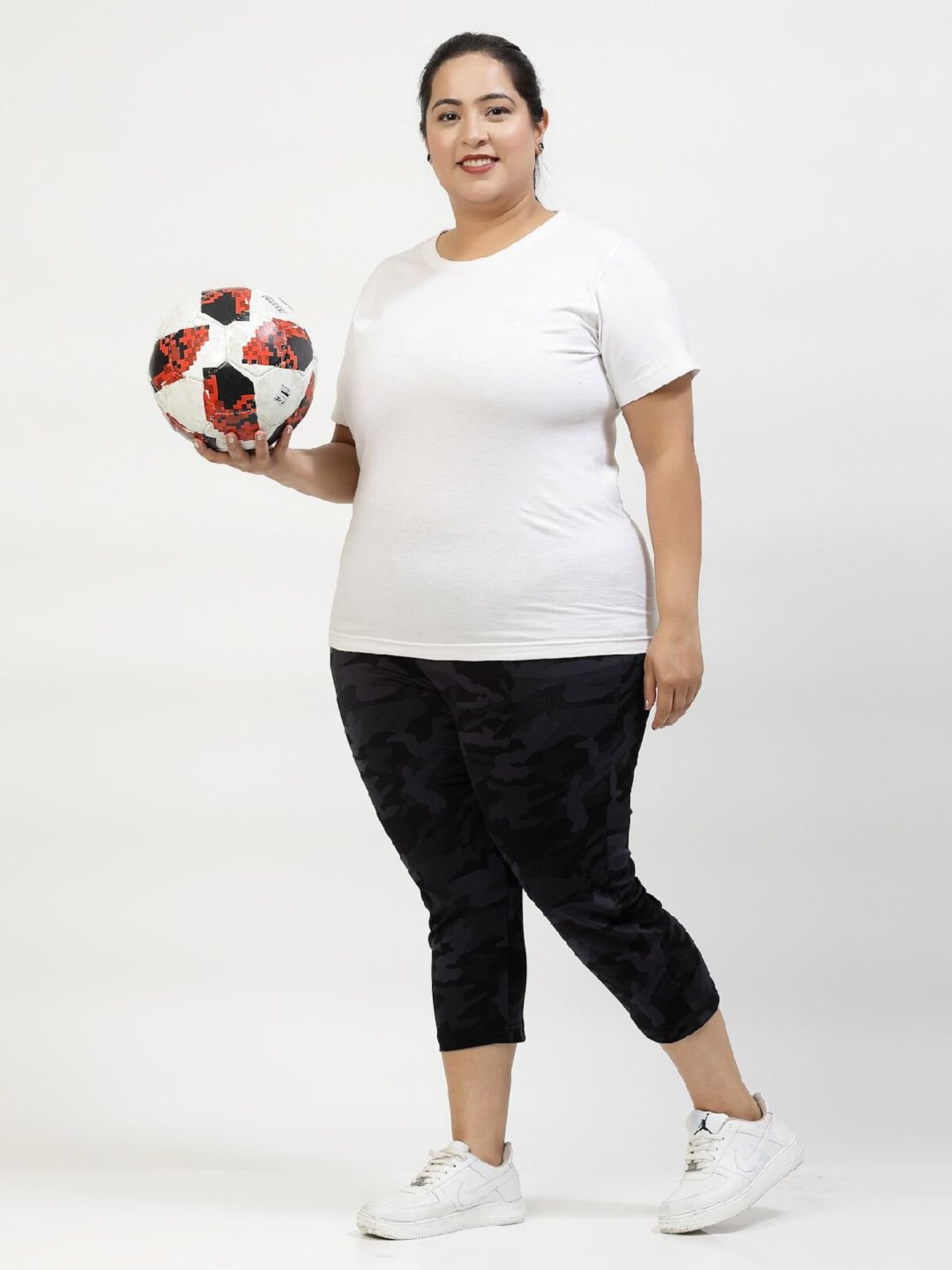 Melon by PlusS Blue Printed Capris