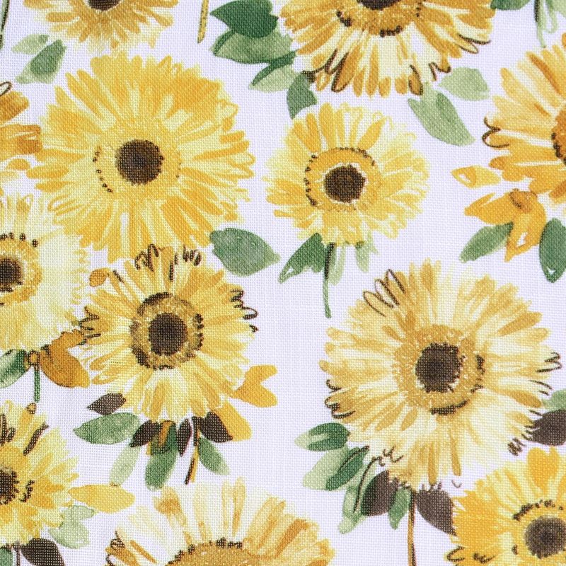 14"x54" Sunflower Print Semi Sheer Rod Pocket Kitchen Curtain Valance Yellow - No. 918