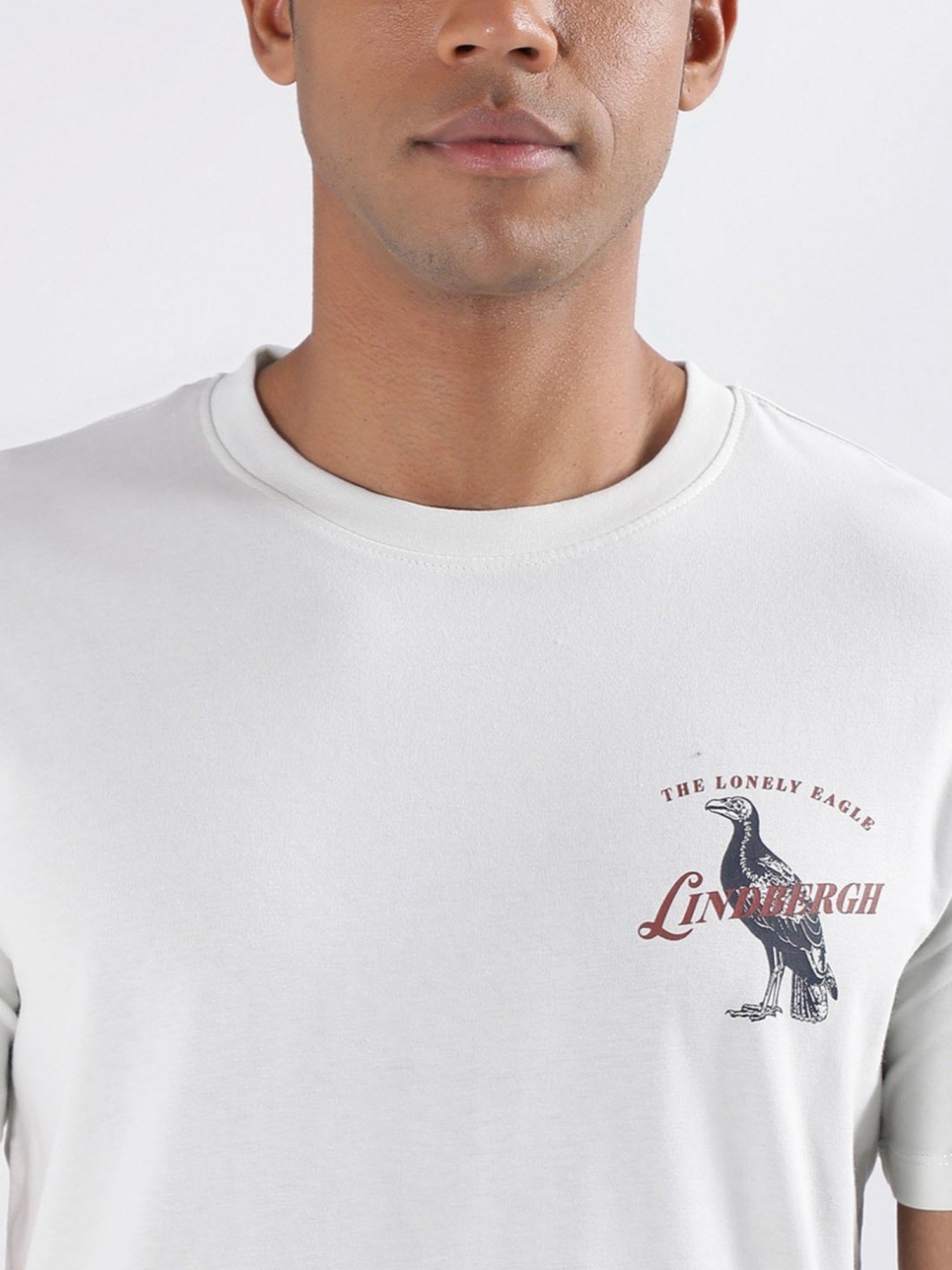 Lindbergh White Cotton Regular Fit T-Shirt
