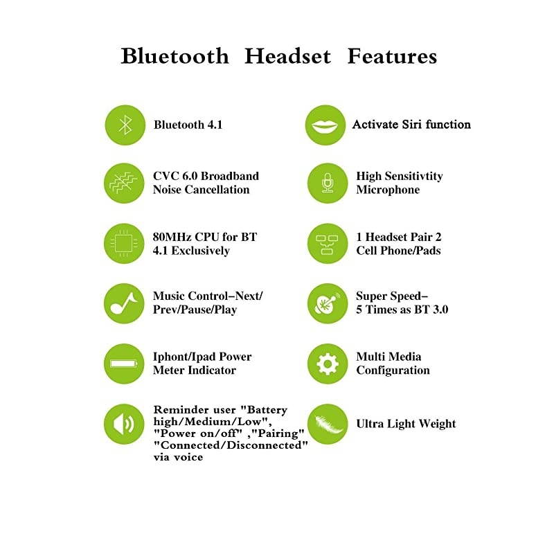 M26 Bluetooth Headset with Noise Cancelling Compatible with Smart Phones LG G7 Samsung Note9 S9 iPhone Xs MAS Moto Z3 P30 Google pixel3 ZTE AxonRed