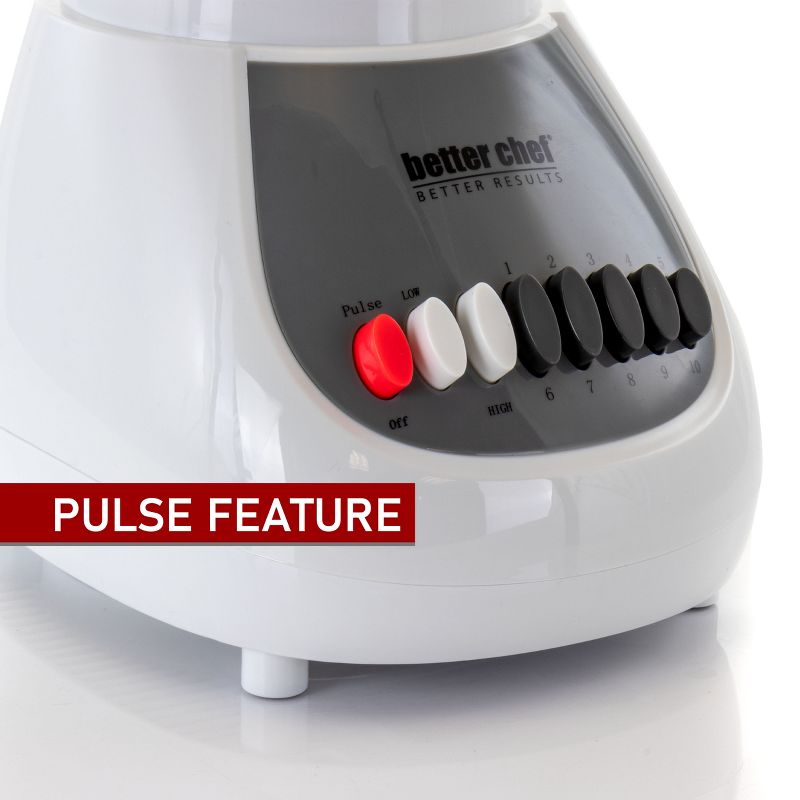 Better Chef 42 Ounce Glass Jar Blender in White