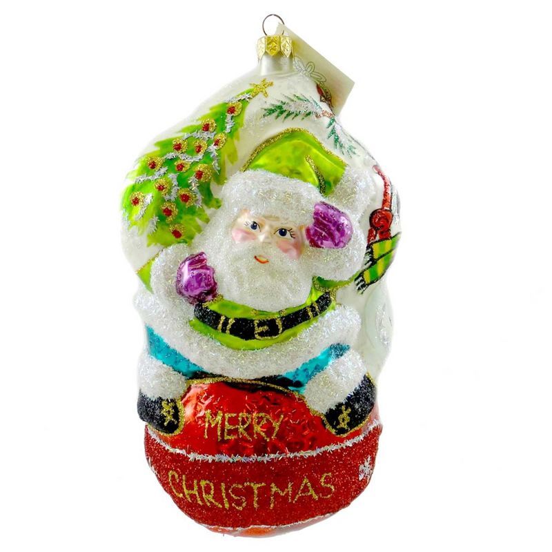 Larry Fraga Salute Ornament Christmas Santa  -  Tree Ornaments